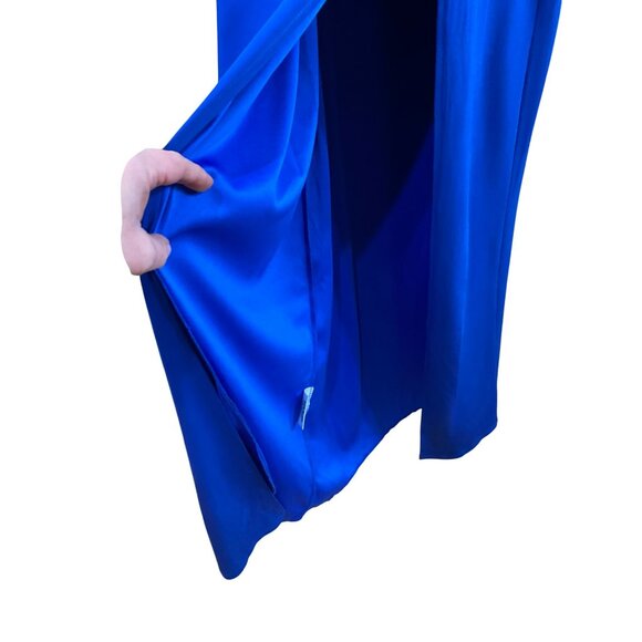 NWT With Love Jessica xx Blue Draped Evening Gown Size 12 - Picture 8 of 11